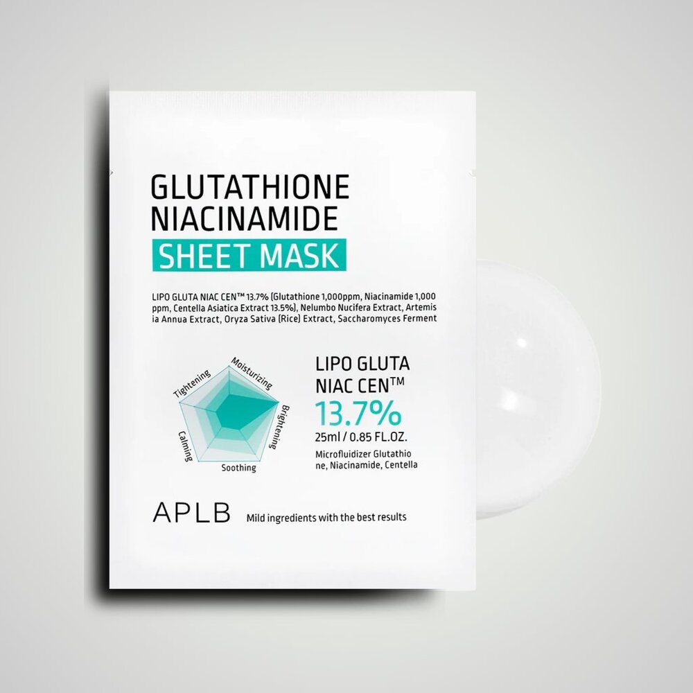 APLB Glutathione Niacinamide Sheet Mask – 25ml (0.85 fl oz)